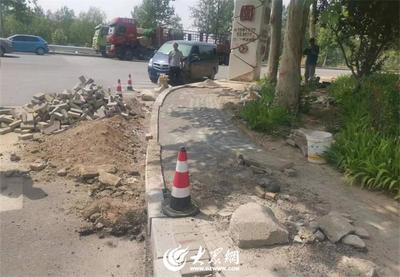 寧津公路分中心修復人行道 保障群眾舒心出行